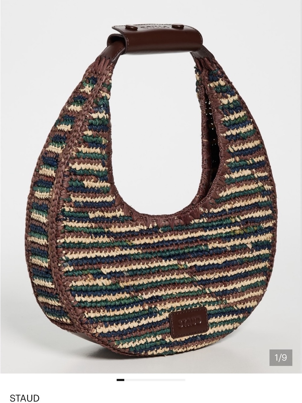 New! STAUD moon raffia bag